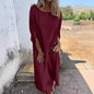 Women's Metal Buckle Loose Irregular Robe Suits