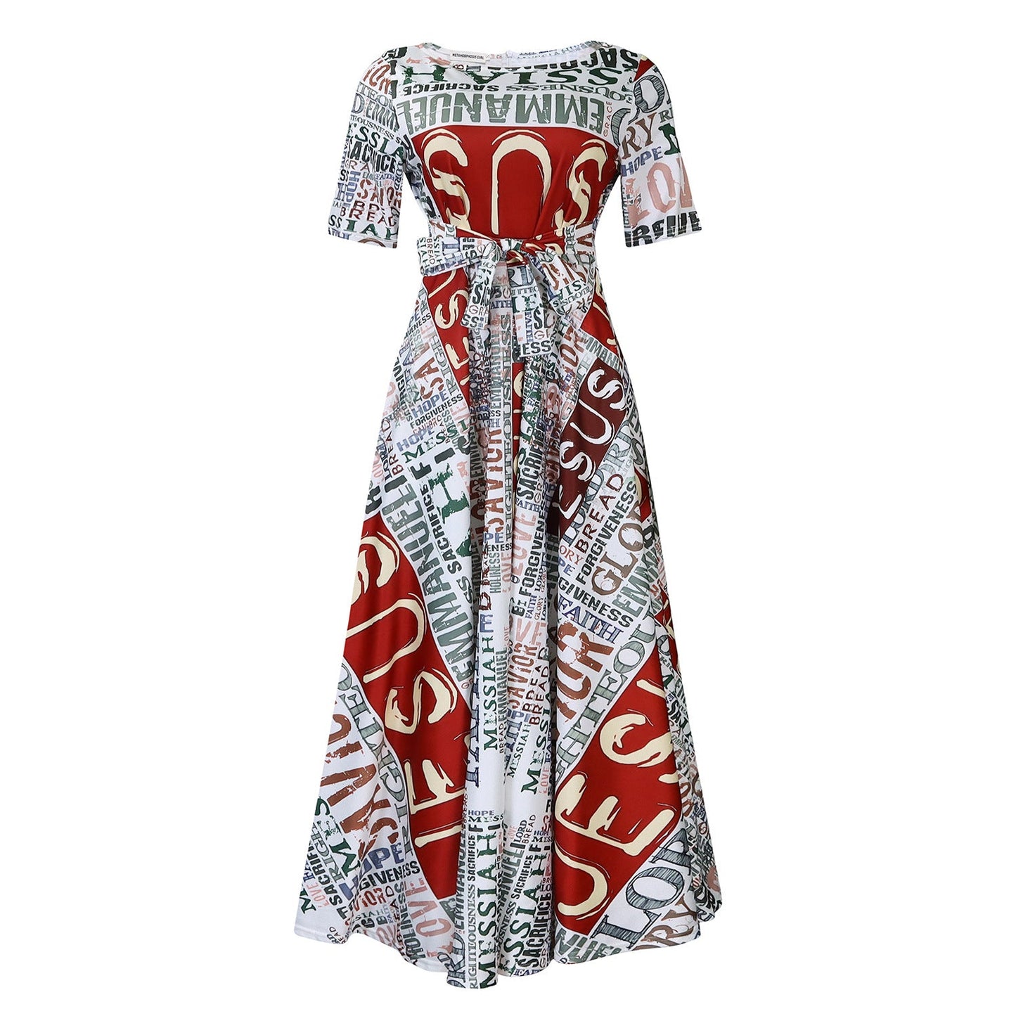 Women's Fashion Elegant Tied African Sleeve Large Dresses