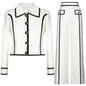 Creative Fashion Knitted Woolen Tup Straight Suits