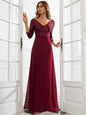Women's Chiffon Double Dress A- Line Large Dresses