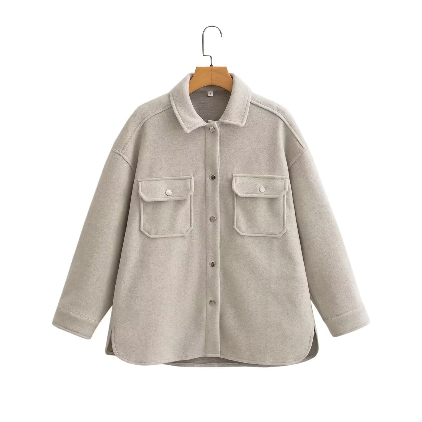 Women's Comfortable Fashion Solid Color Woolen Coats