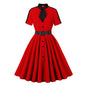 Polka Dots Retro Swing Puffy Slimming Dresses