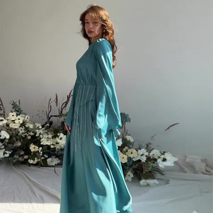 Autumn Diamond Slimming Flared Sleeves Large Dresses