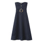 Women's Summer Waist Slimming Mid-length Elegant Denim Dresses