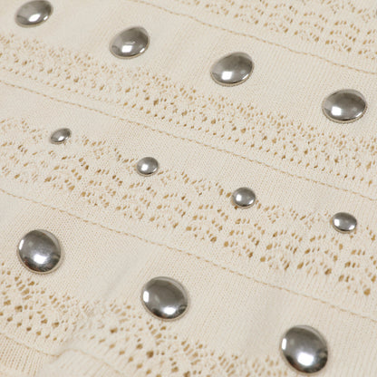 High Quality Summer Sleeveless Round Neck Rivet Dresses