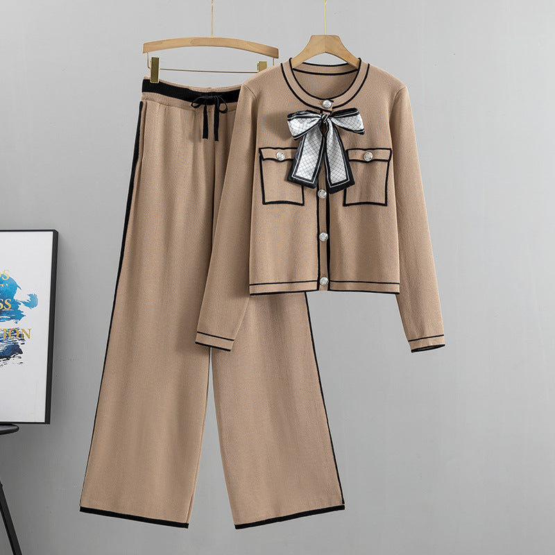 Women's Classic Style Fashion Elegant Knitted European Suits
