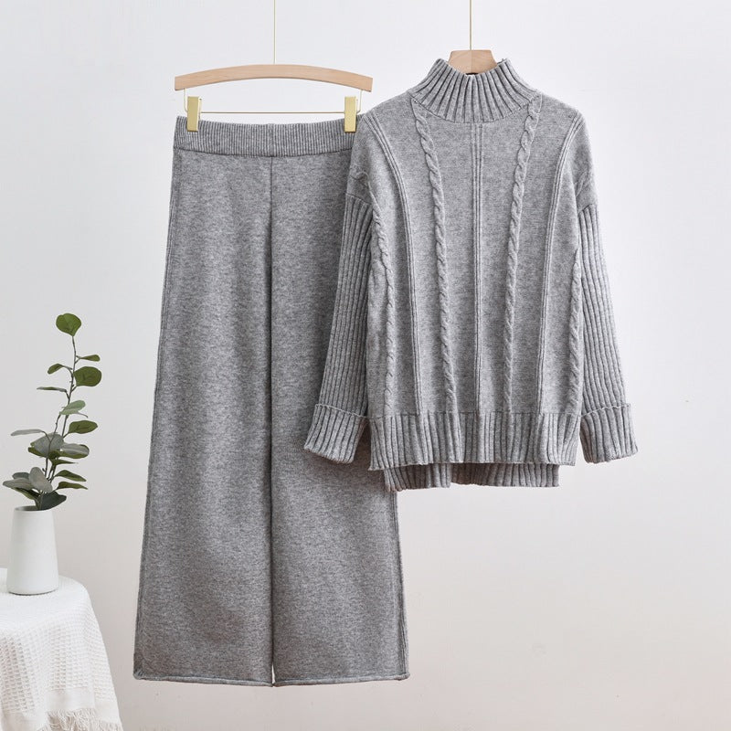 Craft Fashion Casual Wide Leg Two-piece Suits