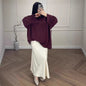 Muslim Lazy Loose Long Sleeve Contrast Suits