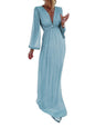 Women's Fashion Casual Collar Long Sleeve Sequins Dresses