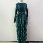 Women's Design Ruffled Pleated Dress Elegant Fashion Dresses
