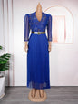 Women's Rhinestone Party Dress African Wear Temperament Dresses