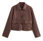 Women's Fashionable Old Money Style Suede Jackets