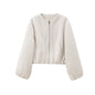 Women's Spring Soft Pilot Round Neck Zipper Jackets