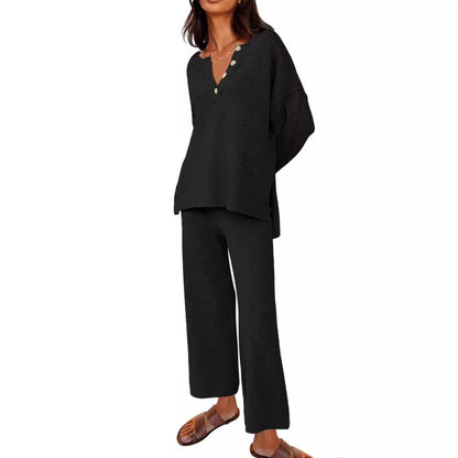 Women's Casual Two-piece Solid Color Fashion Suits