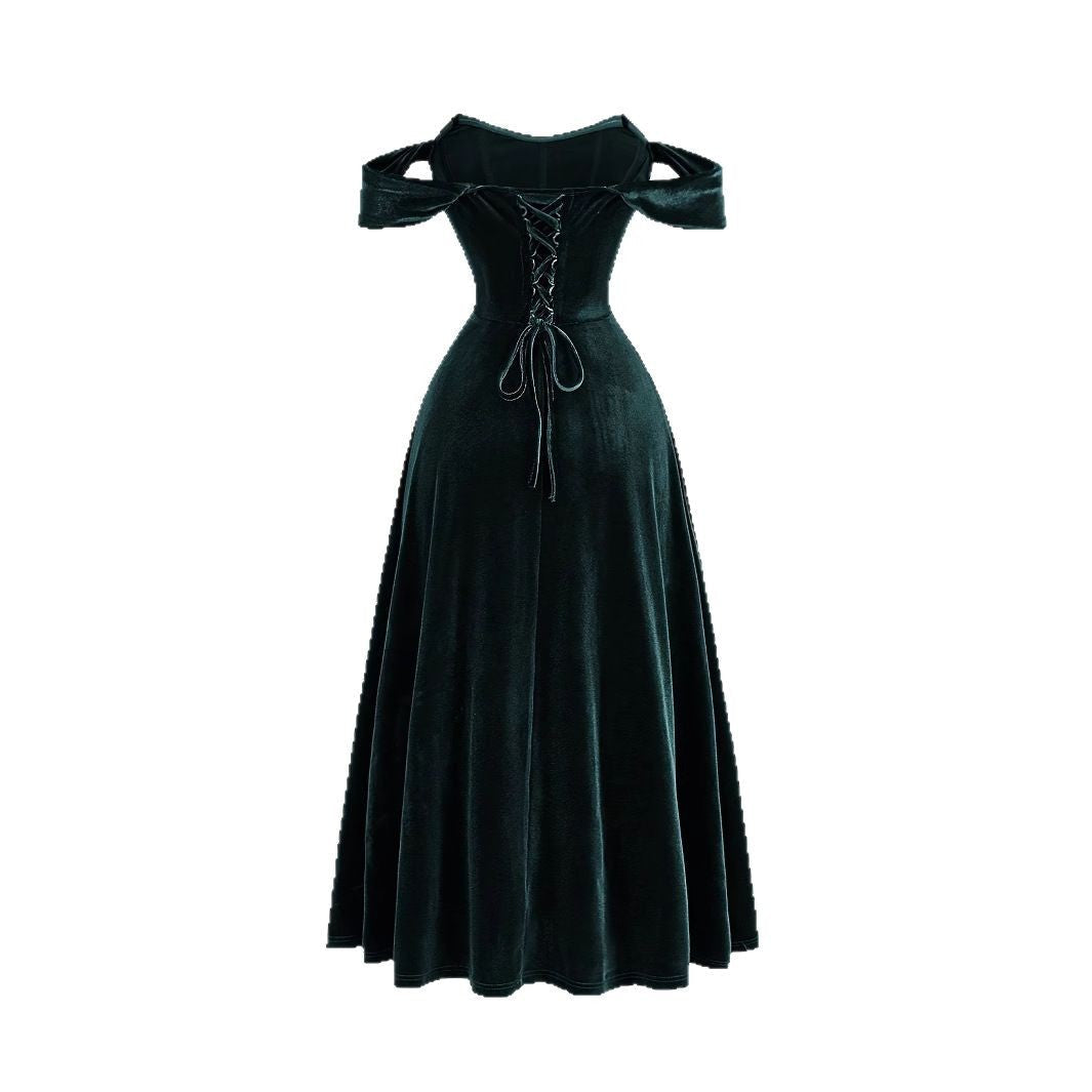 Light Luxury Dress Wine Red Veet Dresses
