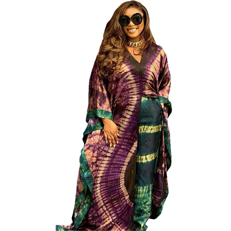 Digital Printing Artificial Silk Satin Loose Suits
