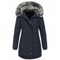 Long Sleeve Thermal Zipper Winter Mid-length Coats