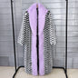 Stitching Contrast Color Super Long Green Fruit Coats