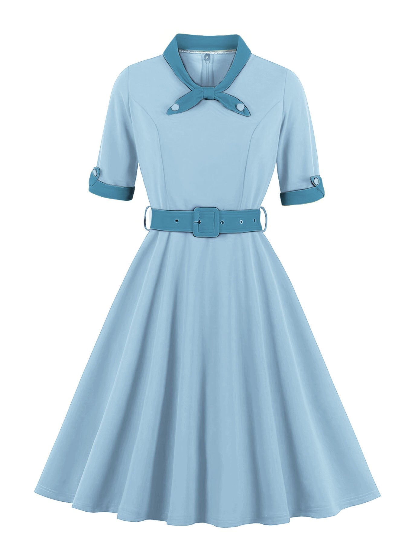 Autumn Patchwork Large Swing Dress Source Dresses