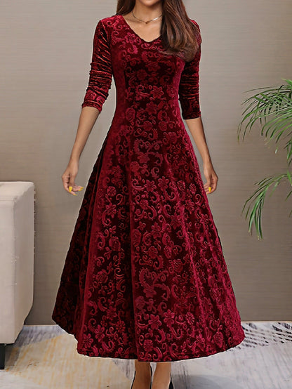 Women's Elegant High-grade Dress Veet Mid-length For Dresses