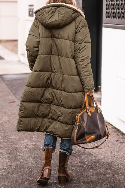 Women's Lengthened Veet Added Extra Thick Double-sided Coats