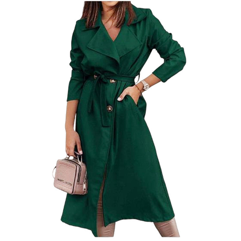 Women's Charming Durable Unique Extended Trench Plus Size
