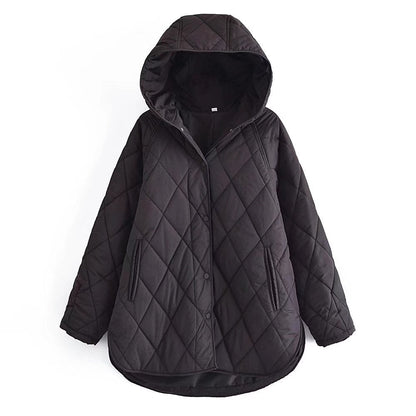 Women's Autumn Hooded Home Leisure Loose Cotton Coats