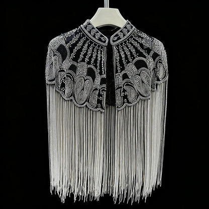 Women's Style High-grade Waistcoat Niche Beaded Tassel Coats