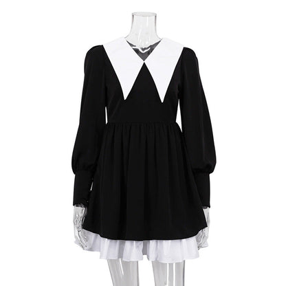 Design Dress Doll Collar Waist Slimming Hepburn Little Dresses