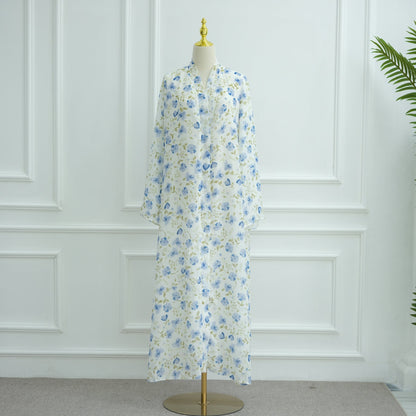 Durable Pure Beautiful Printed Design Chiffon Dresses