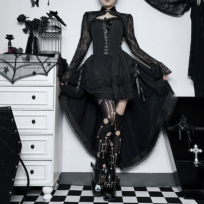 Women's Style Elegant Sexy Slim Gothic Waist Dresses