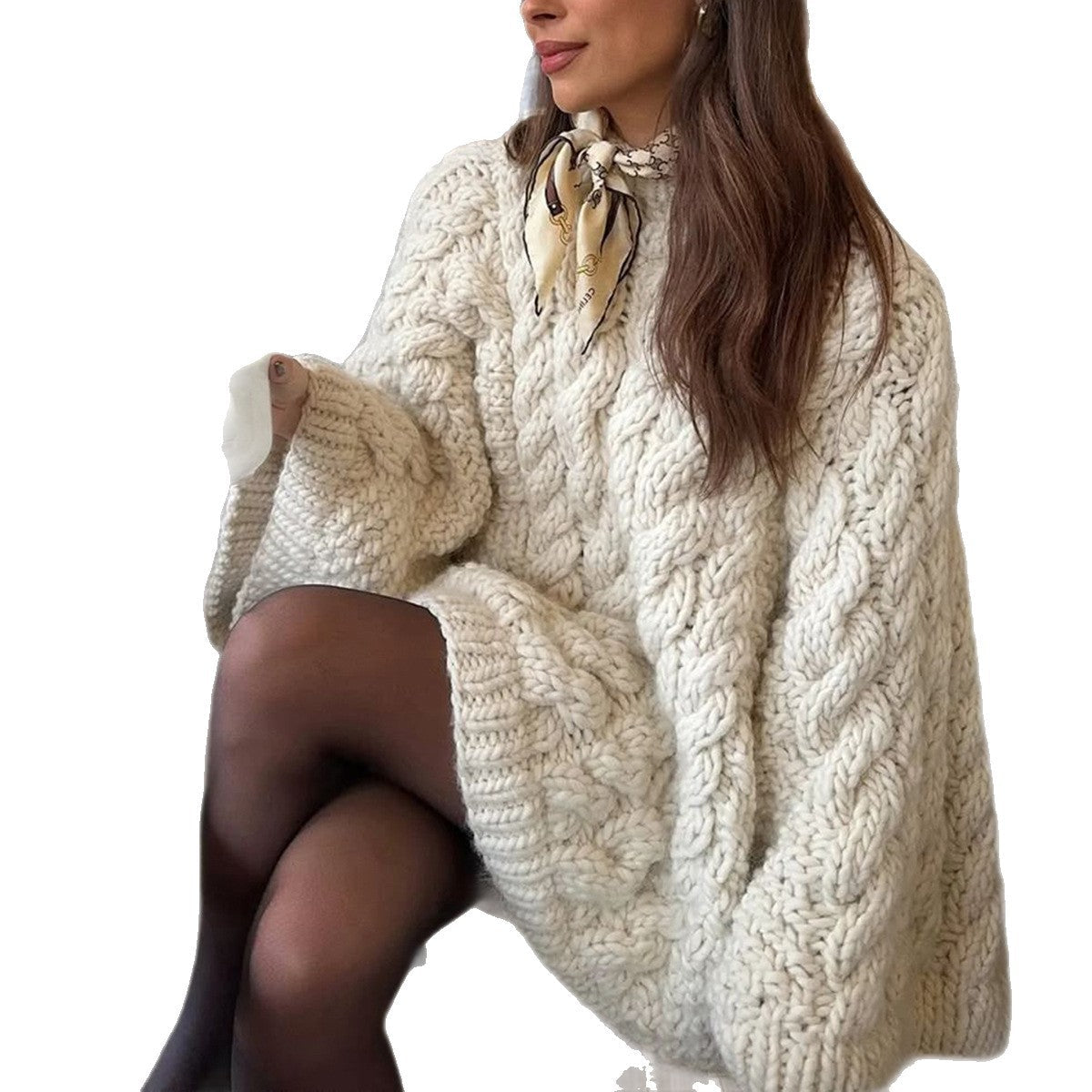 Women's Leisure Vacation Woolen Long Sleeve Sweaters