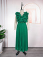 Women's African Three-dimensional Flower Sleeveless High Waist Dresses