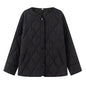 Women's Loose Cotton Quilted Fashion Zipper Thin Coats