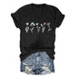 Women's Duplex Printing Sleeve Pullover T-shirt Summer Blouses