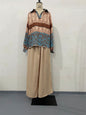 Autumn Positioning Printed Wide Leg Two-piece Suits