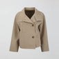 Women's High Quality Elegant Stand Collar Single Breasted Coats