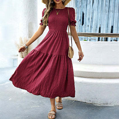 Fit Slimming Dress Casual Holiday Large Dresses