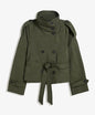 Women's Temperament Commute Stand Collar Double Breasted Coats