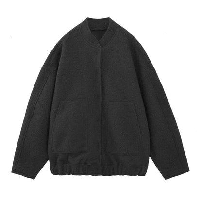 Women's Stand Collar Pocket Loose Pilot Coats