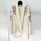 Graceful Fashionable Beads Rhinestones Green Collar Dresses