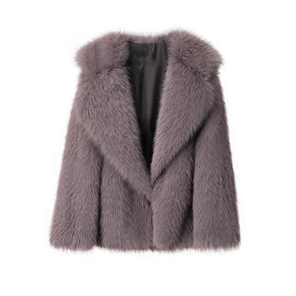 Women's Leather Fur Faux Loose Korean Style Coats