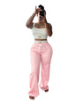 Women's Design Label Sports High Waist Drawstring Suits