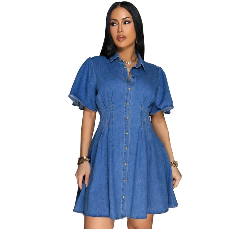 Versatile Denim Waist Slimming Dress Source Dresses