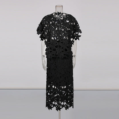 Women's Autumn Sexy Cutout Flower High Waist Suits