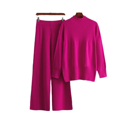 Women's Neck Split Korean Loose Soft Glutinous Suits