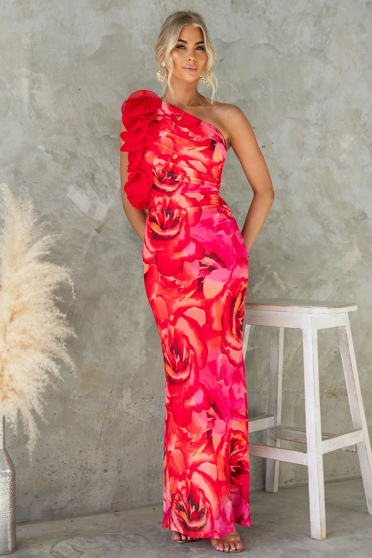 Summer Elegant Sleeveless Three-dimensional Flower Sexy Dresses