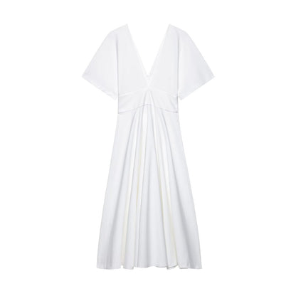 Women's Series Button Decoration Midi Dress Dresses