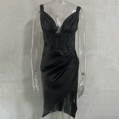 Women's Sexy Dress Deep V High Waist Dresses