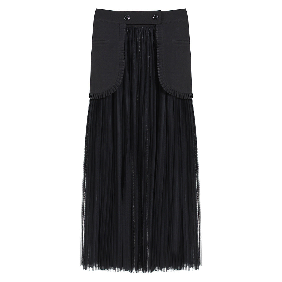 Women's Dark Style Two-piece Elegant Long Mesh Suits